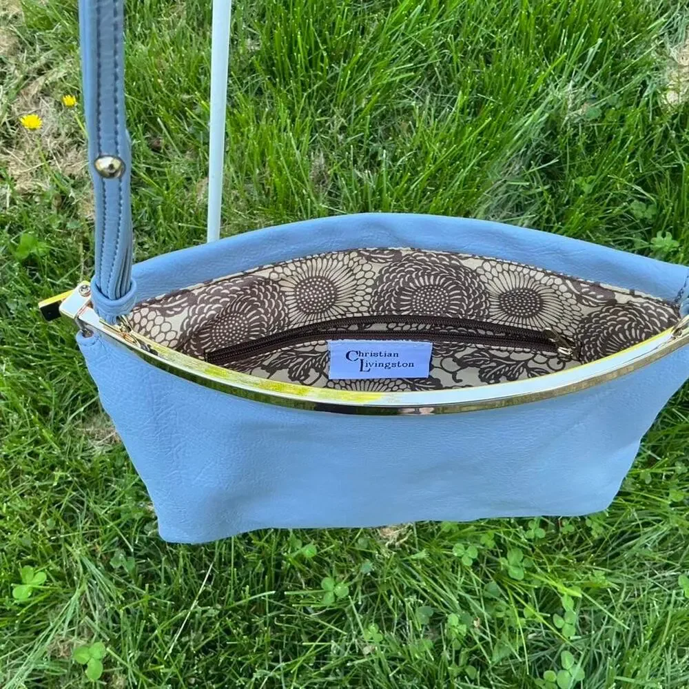 Christian Livingston Blue Crossbody Bag Y2K